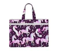 kurue Unicorns Sac à main 26 x 38,1 cm 2 poches zippées Capacité généreuse pour dossiers - Idéal pour le travail et les voyages Rose