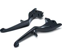 Kuryakyn 1844 Paire de leviers d'embrayage et de frein pour moto Harley-Davidson Touring 2014-16 Noir brillant