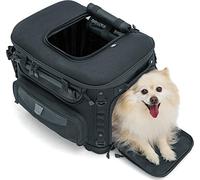 Kuryakyn 5288 Grand Pet Palace: Portable Weather Resistant Motorcycle Dog/Cat Carrier Crate for Luggage Rack or Passenger Seat with Sissy Bar Straps, Black