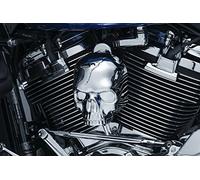 Kuryakyn 5730 Motorcycle Accent Accessory: Skull Horn Cover for 2017-19 Harley-Davidson Motorcycles with Stock Waterfall Style Horn Cover, Chrome