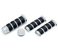 Kuryakyn 6780 Motorcycle Handlebar Accessory: ISO Grips for Harley-Davison Motorcycles with Heated Grips, Chrome, 1 Pair