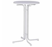 Kurz Stehbierklapptisch Table Haute BAR 70cm Blanc Pliante la Bière Jardin Neuf