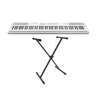 Kurzweil KAS1-WH Piano de stage, blanc, 88 touches, avec support Keepdrum