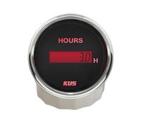 KUS 52 mm Compteur d'heures numérique 0-99999,9 heures avec rétroéclairage 12 V 24 V pour voitures, camions, motos
