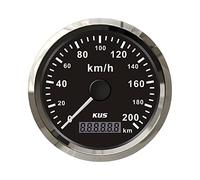 KUS compteur de vitesse à impulsion de 85mm 0-200 KM/H odomètre 9-32V avec rétro-éclairage pour voiture moto bateaux rapides de course