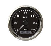 KUS Compteur De Vitesse Compteur De Vitesse GPS Etanche 120KM/H Avec Rétroéclairage Pour Auto 85mm (Noir)