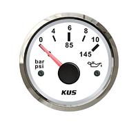 KUS Justifiées Huile Jauge de pression du carburant au mètre 0-10bar 0-145PSI avec rétro-éclairage 12V/24V 52mm