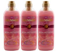 Kuschelweich Adoucissant Bien-être 3 X 1L pour 38 Lavages À 8 Semaines Frais