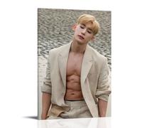 KUSDPKAJC Monsta X Group WONHO Poster peinture décorative sur toile, art mural, pour salon, chambre à coucher, impression photo, moderne, décoration de salle familiale, 60 x 90 cm