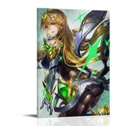 KUSDPKAJC Mythra Xenoblade Chronicles Lot de 2 posters décoratifs sur toile pour salon, chambre à coucher, art mural, impression photo, décoration moderne, pour chambre familiale, 60 x 90 cm