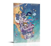 KUSDPKAJC Poster de dessin animé Regular Show Peinture décorative sur toile Art mural pour salon, chambre à coucher, art mural, impression d'image moderne, décoration de salle familiale, 60 x 90 cm