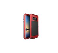 KUSEZJK Coque Samsung Galaxy Note 8, Antichoc Robuste Outdoor Heavy Duty Housse imperméable en étanche Etui Métal Aluminium Case pour Samsung Galaxy Note 8 Protecteur Cover (Rouge)