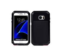 KUSEZJK Coque Samsung Galaxy S7 Edge, Antichoc Robuste Outdoor Heavy Duty Housse imperméable en étanche Etui Métal Aluminium Case pour Samsung Galaxy S7 Edge Protecteur Cover (Noir)