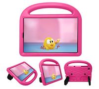 KUSEZJK Enfants Coque pour Lenovo Tab M10 10.1" TB-X605F TB-X605L, Durable, en Mousse EVA Enfants Proof Poignée de Transport Antichoc Housse Construit dans Béquille Étui (Rose Rouge)
