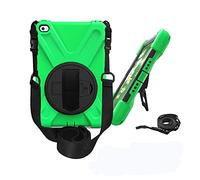 KUSEZJK Étui Compatible avec Apple iPad Mini 5 & iPad Mini 4, Coque de Protection Antichoc Robuste avec Béquille/Bandoulière de Main/Bandoulière (Vert)
