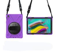 KUSEZJK Étui Compatible avec Samsung Galaxy Tab S5e 10.5 T720 T725, Coque de Protection Antichoc Robuste avec Béquille/Bandoulière de Main/Bandoulière (Mauve)