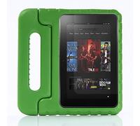 KUSEZJK Étui pour Tablette Amazon Fire 7 2017 & 2015, Coque de Protection du Support de Poignée Convertible Test de Choc, Étui pour Tablette Légère pour Enfants (Vert)