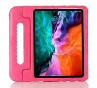 KUSEZJK Étui pour Tablette Apple iPad Pro 11 2020, Coque de Protection du Support de Poignée Convertible Test de Choc, Étui pour Tablette Légère pour Enfants (Rose Rouge)