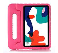 KUSEZJK Étui pour Tablette Huawei Matepad 10.4" 2020, Coque de Protection du Support de Poignée Convertible Test de Choc, Étui pour Tablette Légère pour Enfants (Rose Rouge)