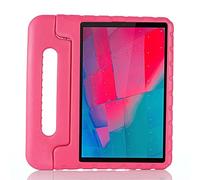 KUSEZJK Étui pour Tablette Lenovo Tab K10 TB-X6C6F TB-X6C6X 10.3", Coque de Protection du Support de Poignée Convertible Test de Choc, Étui pour Tablette Légère pour Enfants (Rose Rouge)