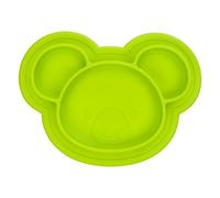 Kushies Siliplate Assiette en silicone Ours vert