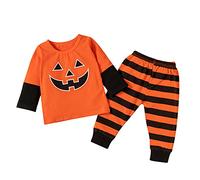 kushuang Deguisement Abeille Bebe Shorts Garçons 8 Ans Halloween Enfant en Bas âge bébé garçon Filles Citrouille imprimé Manches Longues t-Shirts Hauts Ray Déguisement Halloween Bébé 6 Mois 4-5 Ans