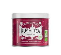 Kusmi Tea - AquaRosa - Infusion Bio - Mélange Aromatisé d'Hibiscus, Baies Noires et Fruits - Infusion sans Théine - À Déguster Chaud ou en Thé Glacé - Boîte Thé Métal 100g pour environ 50 Tasses