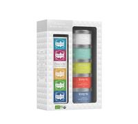 Kusmi Tea - Coffret 5 Miniatures Sélection Alain Ducasse + Pince à thé - Idée Cadeau Homme et Femme - Thé blanc, Perles de jade, Hojicha, Long Jing - 5 boîtes de 25g
