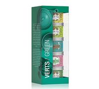 Kusmi Tea - Coffret de 5 Miniatures de Thés Verts Aromatisés - Parfums Floraux, Gourmands, Acidulés, et Thé Vert à la Menthe - Mélanges Conditionnés en France - Boîtes à Thé en Métal 5x25g