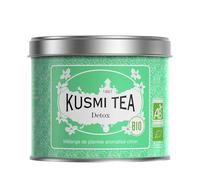 Kusmi Tea - Detox Bio - Mélange Biologique de Thé Vert, de Maté et de Citron - À Déguster Chaud ou en Thé Glacé - Boîte Thé Métal 100g - Quantité pour environ 50 Tasses