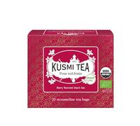 Kusmi Tea - Quatre Fruits Rouge Bio - Thé noir saveur fruits rouges - Boîte thé de 20 sachets mousseline