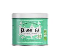 Kusmi Tea - Rooibos Amande - Infusion Bio - Rooibos Issu de l'Agriculture Biologique - Infusion Douce et Onctueuse sans Théine - Boîte Thé Métal 100g - Quantité pour environ 50 Tasses