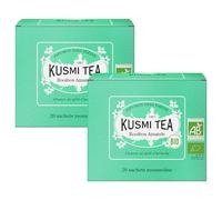 Kusmi Tea - Rooibos Amande - Lot de 2 boîtes - Infusion Bio - Rooibos Issu de l'Agriculture Biologiques - Infusion Douce et Onctueuse sans Théine - 2x20 Sachets de Thé