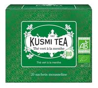 KUSMI TEA Thé Vert à la Menthe - Bio - Etui 20 sachets mousseline - 40 g