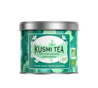Kusmi Tea - Thé Vert Menthe Concombre Bio - Thé Vert Biologique aux Feuilles de Menthe - Arômes Naturels de Menthe et de Concombre - Boîte Thé Métal 100g - Quantité pour environ 50 Tasses