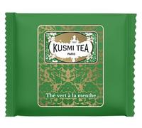 KUSMI TEA - THÉ VERT MENTHE VERT BIO - Boîte de sachets de thé enveloppés (50)