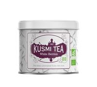 Kusmi Tea - White Berries - Thé Blanc Bio aux Fruits des Bois - Arômes 100% Naturels de Cassis, Fraise et Mûre - À Déguster Chaud ou en Thé Glacé - Boîte Thé Métal 90g pour environ 50 Tasses