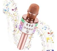 Kussla Microphone Karaoké sans Fil, Micro Karaoke Bluetooth pour Enfants/Adultes, Fille Garcon pour FêTe Chanter IdéE Cadeau De NoëL Anniversaire, Compatible avec Les Appareils Android et iOS
