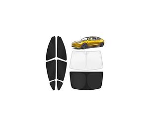 KUST - Pare-soleils de fenêtre de Voiture pour Tesla Model 3 Highland 2024-2025 2026 - Pare-Brise Pare-Soleil, Couvercle de fenêtre latérale, Bloc UV, Protection de la Vie privée - Accessoires pour