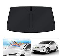 KUST Windshield Sun Shade for 2016-2024 2025 Tesla Model X Tesla X Accessories Sunshade Window Sun Visor Protector Foldable Blocks UV Rays Keep Your Car Cooler