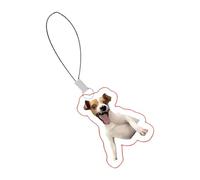 Kustimantu Adorable breloque pour téléphone avec émoticônes | Porte-clés en acrylique pour et adolescents pour sacs à dos et téléphones avec émoticônes drôles de chats et chiens, Chiot