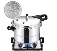 Kustimantu Autocuiseur,Appareil à Cuire le Riz 5 Litres avec Panier Vapeur Amovible | Ustensile de Cuisine en d'Aluminium pour Cuisine Familiale pour Cuisiner Viande Volaille Légumes et Fruits de Mer