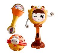Kustimantu Baby Rattle Toy, Kids Rattle Toys, Tambour de cloche de main drôle, Activité de développement de la petite enfance éducative, un ensemble de jouets apaisant pour les tout-petits pour se