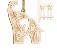 Kustimantu Bijou éléphant pour sœurs, amitié, éléphant, pendentif en bois avec carte d'histoire, distorsion de vacances, bond spécial pour les meilleurs amis