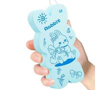 Kustimantu Body Sponges - Éponge de douche pour la douche - Motif lapin - Outil de nettoyage doux 3D pour le dos et le visage - Accessoire de camping