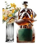 Kustimantu Bouteilles de liqueur - Carafe à décanter en tequila avec support pour boissons, figurine canine à collectionner, centre de table pour Brandy, vin et bourbon, cadeau pour hommes et parents