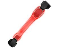Kustimantu Bracelets, Bracelets LED Slap | Lumières d'avertissement de lumière clignotante sur le bracelet sombre LED Slap pour concert, 2nd Generation Silicone Armband-Red, Voir description