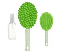 Kustimantu Brosse à poils d'animaux, brosse pour animaux de compagnie pour chiens, brosse de chat de forme dure à détacher - Peigne de massage doux avec bouteilles de fournitures pour animaux de