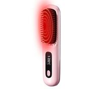 Kustimantu Brosse chauffante - Lisseur électrique | Écran tactile 3 modes réglable pour la maison, les adolescentes, les voyages, bouclés démêlés