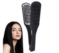 Kustimantu Brosse coiffante lissante double face pour cheveux lisses, brosse antidérapante pour voyages et transferts professionnels